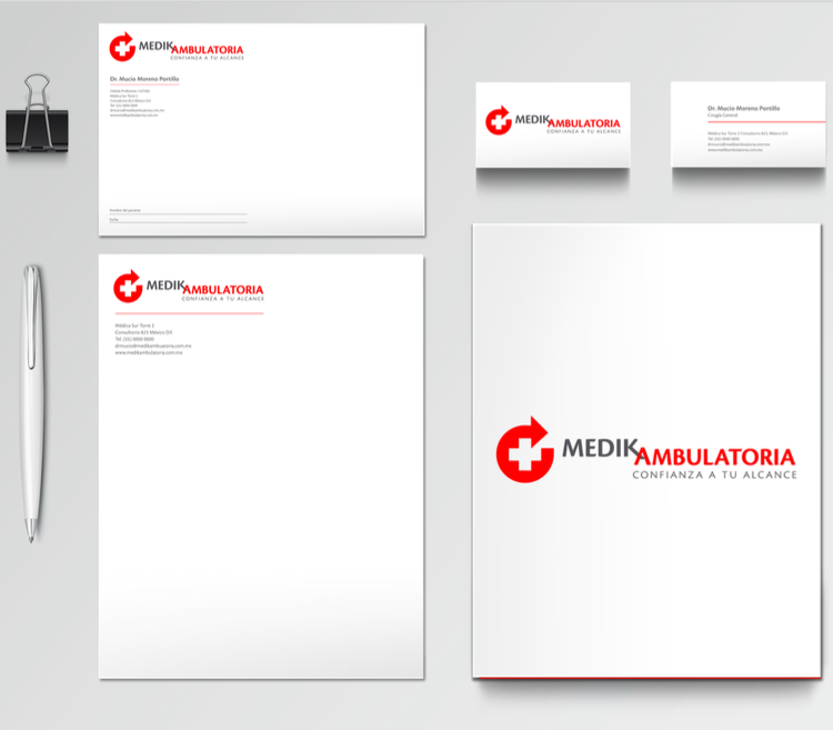 Diseño de papelería para doctores y médicos